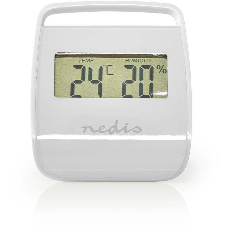 Image of Northix - Digitales thermometer innenraum raumtemperatur raumluftfeuchtigkeit wei