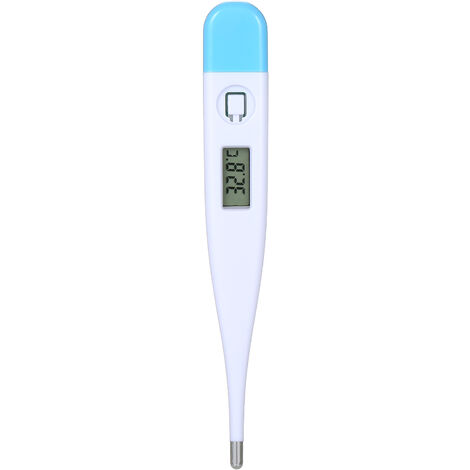 Digitales Thermometer mit automatischem Alarm, elektronisches Thermometer für orale und axilläre Messung, Haushaltsthermometer für Kinder, Familie, weiß und blau