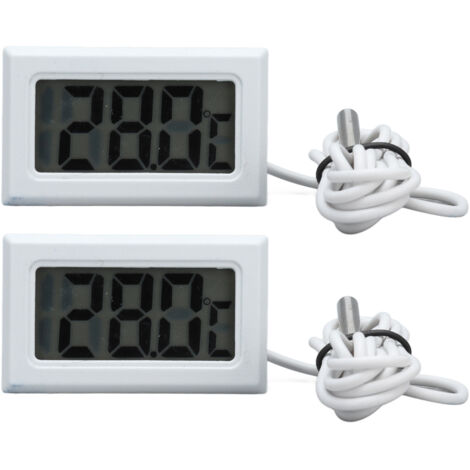 Digitales Thermometer mit Sonde – Ultraschnelle Aktualisierungsrate von 2 Sekunden (2er-Pack, Weiß)