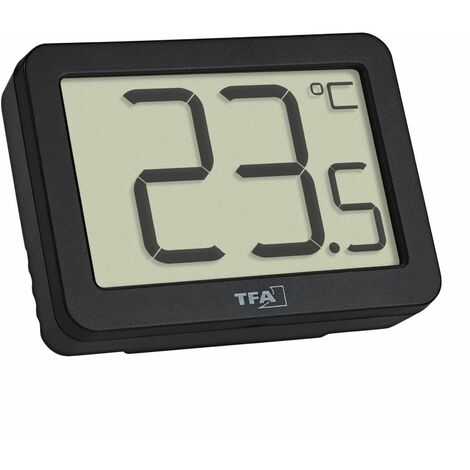 Digitales Thermometer, schwarz - vielseitig einsetzbar - schwarz