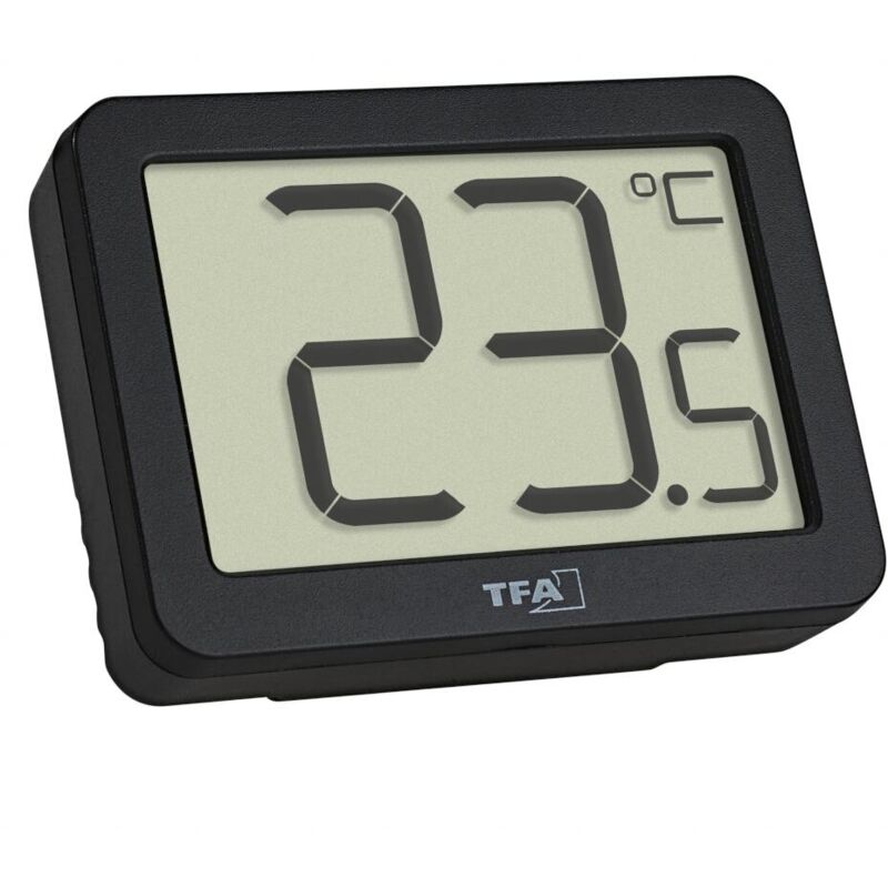 Image of Tfa Dostmann - Digitales Thermometer, schwarz zur Temperaturkontrolle in Innenräumen