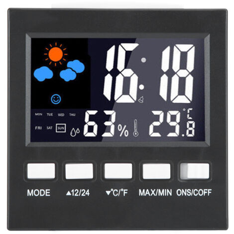 Digitales Thermometer und Hygrometer für Innenräume – Misst Lufttemperatur und Luftfeuchtigkeit