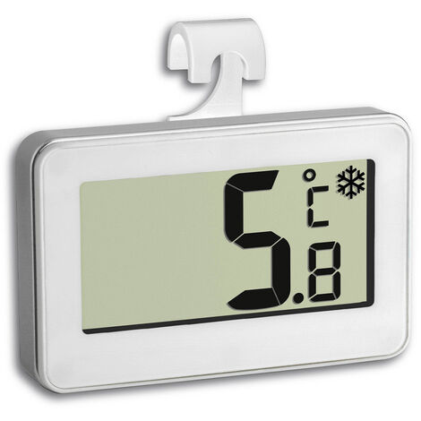 Digitales Thermometer, weiß - ideal zur Temperaturmessung im Kühlschrank - weiß