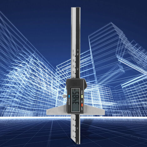 Digitales Tiefenmessgerät aus Edelstahl, hohe Genauigkeit 0–150 mm/0,01 mm, Messwerkzeug