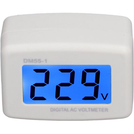 Digitales Voltmeter DM55-1 für den Heimgebrauch, Messbereich 80–300 V, gut lesbares LCD-Display, US-Stecker