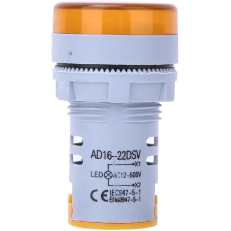 Digitales Wechselstrom-Voltmeter – Messbereich 60 V bis 500 V, gelbe LED-Anzeige