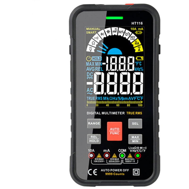 Image of Digitalmultimeter, intelligentes automatisches Plug-In, 1000 v 10 a Tester, Hz Kapazität