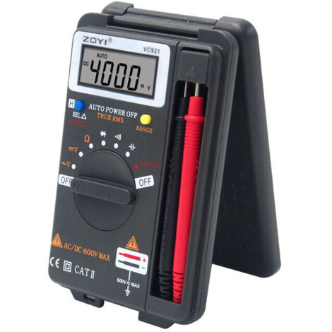 Digitalmultimeter, VC921 Auto Pocket Digitalmultimeter Taschenmultimeter Tragbarer Typ 4000-Wort Digitalvoltmeter Voltmetertest, von DEBUNS