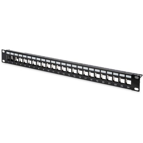 DIGITUS 19" 24-Port 1U Patchpanel für Keystone-Module (RAL 9005)