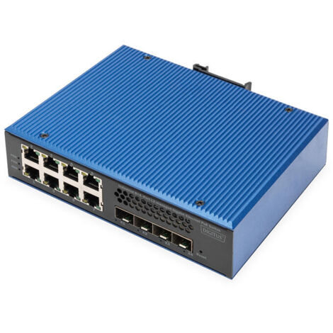 Digitus 8+4P 10G Uplink Industrial Gigabit Ethernet PoE Switch L3 managed