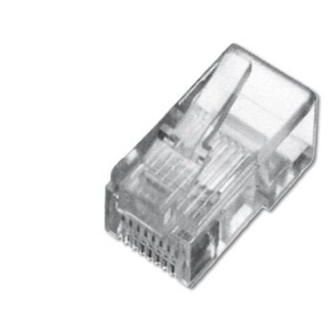 Digitus A-MO 8/8 SR Modularstecker, für Rundlitzenkabel, 8P8C, ungeschirmt, CAT 5e, RJ45