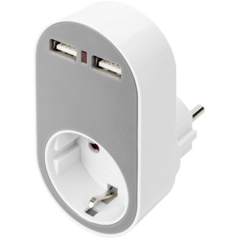 Digitus  Adapter  2x USB-A  Grau Innenbereich