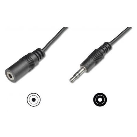 DIGITUS AK-510200-030-S Audiokabel 2,5 m 3,5mm Schwarz - Audiokabel (3,5mm, Stecker, 3,5mm, Buchse, 2,5 m, Schwarz)