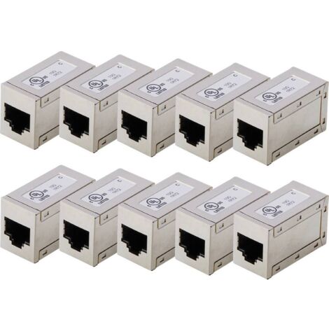 Digitus AT-AG-8-8-C6S-10 Boîtier femelle RJ45 Nombre de pôles 8 argent 10 pc(s)