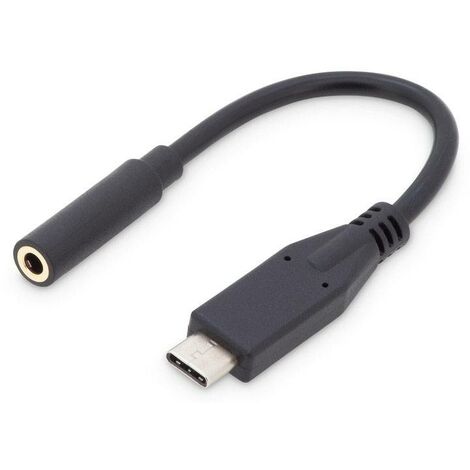 Digitus audio Câble adaptateur [1x USB-C® mâle - 1x Jack femelle 3.5 mm] AK-300321-002-S 20.00 cm flexible Q120232