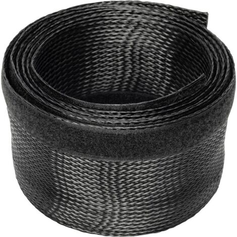 Digitus Avvolgicavo a spirale Poliestere Nero flessibile (L x L x A) 2 m x 85 mm x 3 mm 1 pz. DA-90507