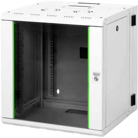 DIGITUS Cabinet de Network, Rack de 19 Inch, 12U, Montaggio a parete, Girevole, Capacità de Carico 100 kg, Serie Unique, Grigio