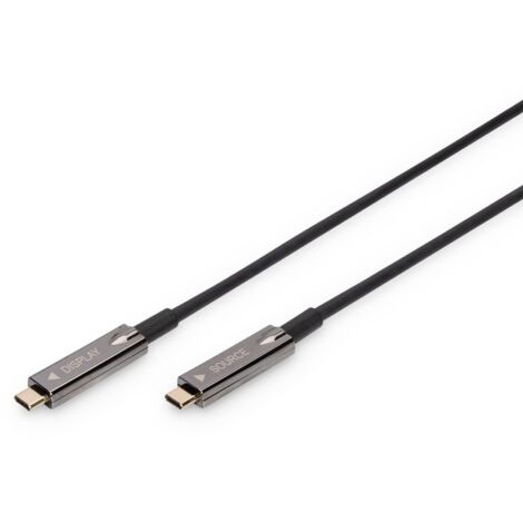 Digitus Câble d'afficheur USB-C® USB 3.2 Gen2 USB-C®, USB-C® mâle 10.00 m noir flexible, blindé, ave