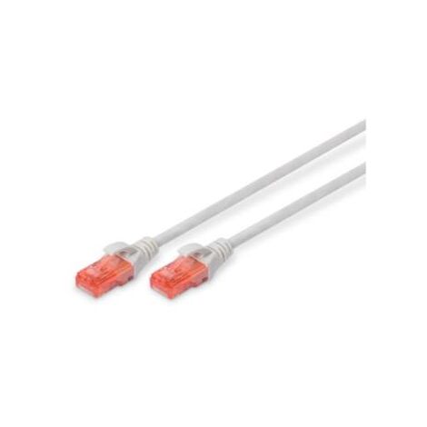 DIGITUS Cable LAN Cat 6 - 1m - Cable de red CCA con RJ45 - U/UTP sin apantallar - Compatible con Cat-6A y Cat-5e - Azul