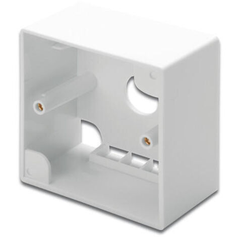 DIGITUS CAJA AUFPUTZRAHMEN FÜR KEYSTONE LEERDOSEN 80X80MM, BLANCO
