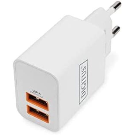 Digitus Cargador USB de 2 puertos USB-A, 15,5 W