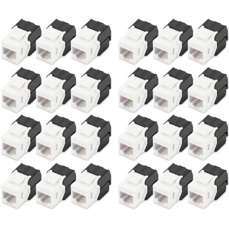 Digitus CAT 6 Keystone Jack unshielded 24 pcs set noir blanc