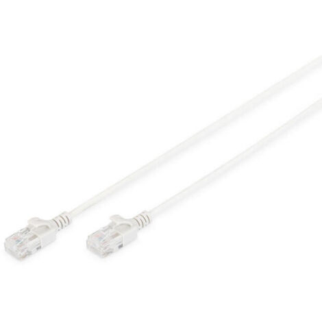 DIGITUS CAT 6 U/UTP Slim Patchkabel, 1m, grau