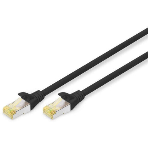DIGITUS CAT 6A S/FTP Patchkabel. 10 Stück. 1m. schwarz