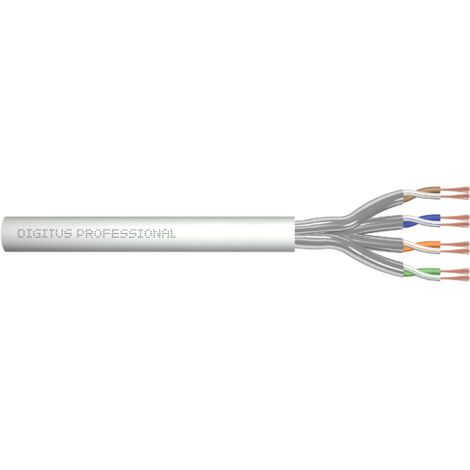 Digitus Cavo Solido Schermato F-utp Per Reti Categoria 6a In Rame Flessibile Matassa Mt. 305