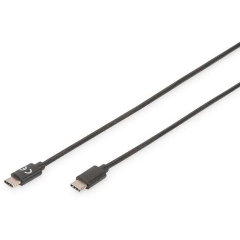 Digitus Cavo USB USB 2.0 Spina USB-C®, Spina USB-C® 3.00 m Nero Flessibile, Schermatura a fogli, Schermatura intrecciat