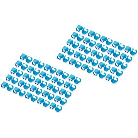 DIGITUS CLIPS DE COULEUR POUR CÂBLES PATCH RJ45 - ORGANISATION PAR COULEUR DES CÂBLES RÉSEAU - 100 PIÈCES - POUR CÂBLES LAN CAT