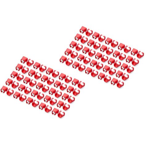 DIGITUS CLIPS DE COULEUR POUR CÂBLES PATCH RJ45 - ORGANISATION PAR COULEUR DES CÂBLES RÉSEAU - 100 PIÈCES - POUR CÂBLES LAN CAT