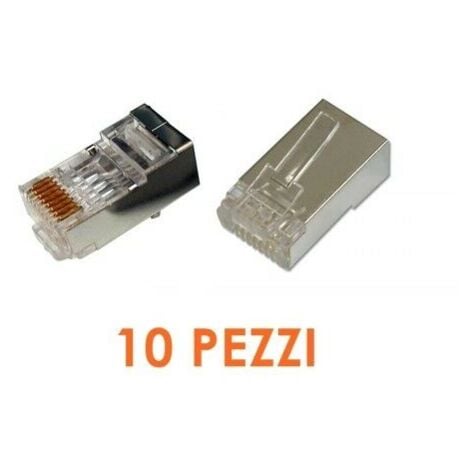 Digitus Confezione da 10 plug RJ45 CAT.6 8 poli schermato connettore per cavi