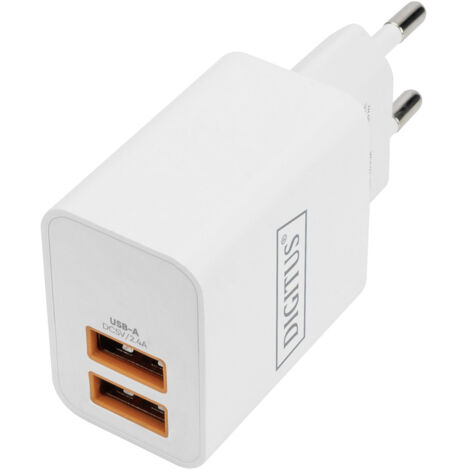 Digitus DA-10061 USB Ladegerät 15 W 2x USB-A  Weiß Flugzeug, Innenbereich, KFZ, LKW