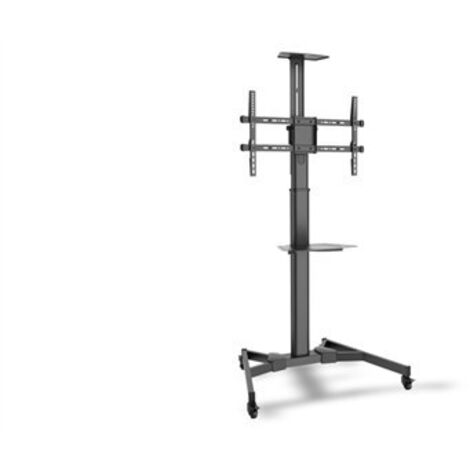 Digitus DA-90370 Chariot TV 94,0 cm (37) - 177,8 cm (70) inclinable, réglable en hauteur avec panneau porte-clavier,