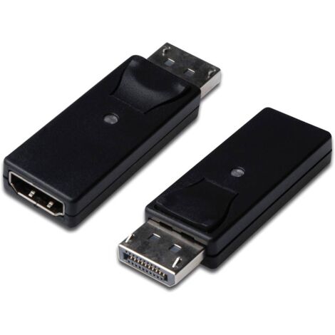 Digitus DB-340602-000-S DisplayPort / HDMI Adaptateur [1x DisplayPort mâle - 1x HDMI femelle] noir blindage double, ver - noir