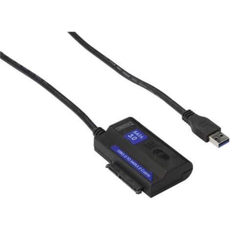 Digitus disques durs / SSD Adaptateur [1x USB 3.0 mâle type A - 1x SATA femelle 7+15 pôles] 1.20 m V570941