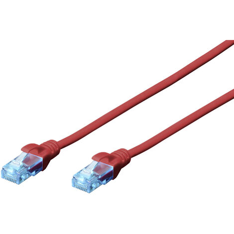 Digitus DK-1512-020/R RJ45 Netzwerkkabel, Patchkabel CAT 5e U/UTP 2.00 m Rot verdrillte Paare 1 St.
