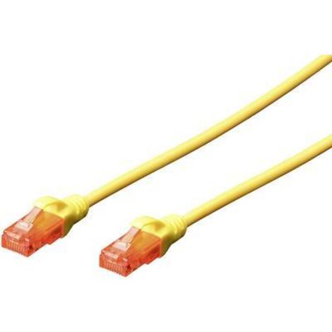 Digitus DK-1617-005/Y RJ45 Câble réseau, câble patch CAT 6 U/UTP 0.50 m jaune sans halogène, torsadé par paire 1 pc(s) S134881