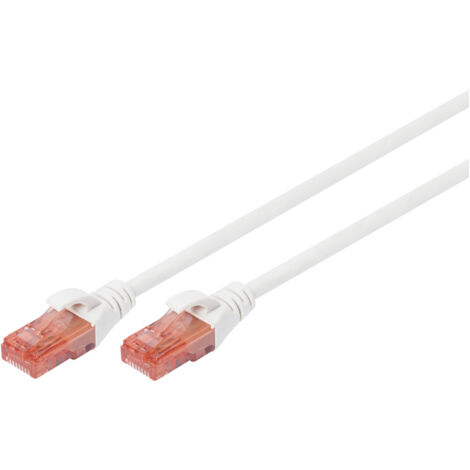 Digitus DK-1617-020/WH RJ45 Patchkabel CAT 6 U/UTP 2.00 m Weiß Halogenfrei 1 St.