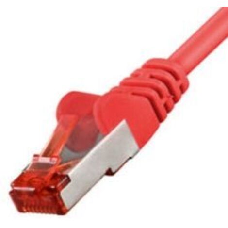 Digitus DK-1644-A-005/R RJ45 Netzwerkkabel, Patchkabel CAT 6a S/FTP 0.50 m Rot Halogenfrei, verdrill