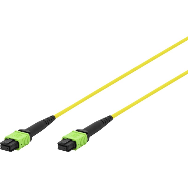DK-2966-02 RJ45 Câble réseau, câble patch 2 m jaune, vert, noir extrêmement fin, conducteur intérieur flexible, bande en fibre de verre, Y378133
