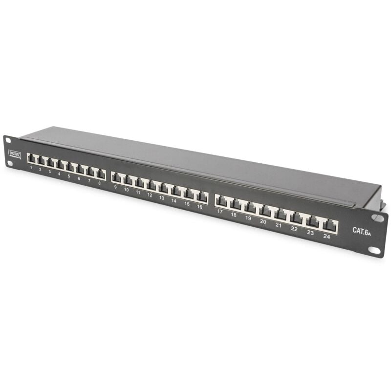 Digitus - 24 ports Panneau de brassage 483 mm (19') cat 6a, cat 6a (câble brut cat 7) 1 uh équipé R704971