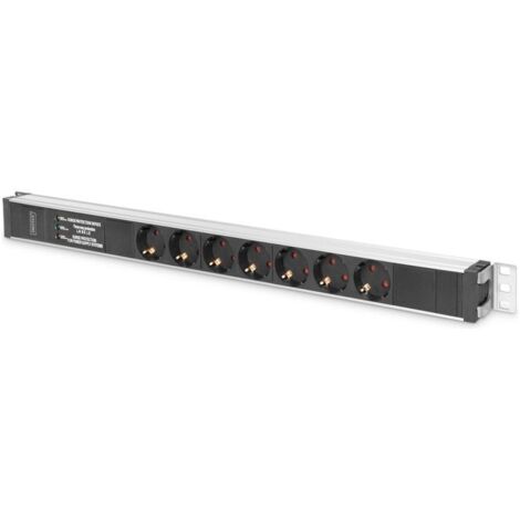 Digitus DN-95412 multiprise rack noir argent 7 prises
