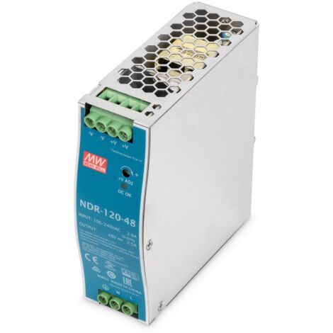 Digitus DN-PWR12048 Unità de - Alimentatore de (120 W, 90-264 V, 47-63 Hz, 88%, sovraccarico, verde, argento)