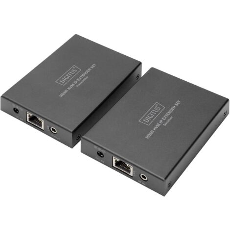 Digitus DS-55507 HDMI / RJ45 Adaptateur [1x HDMI femelle - 1x HDMI femelle] noir compatible HDMI, HDMI High Speed, HDMI