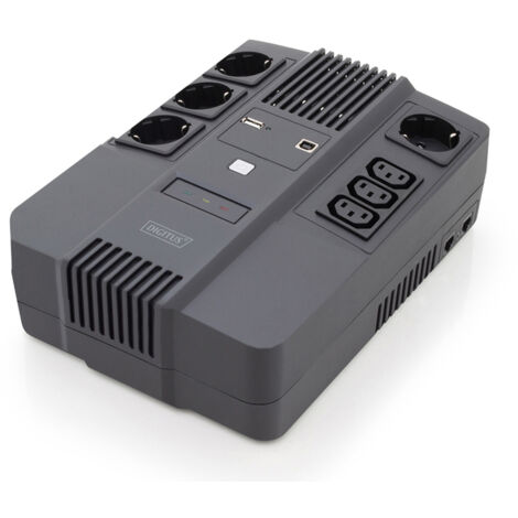 Digitus Gruppo di Continuità UPS All-in-One 800VA / 480W 4 Prese Schuko e 3 Prese AC