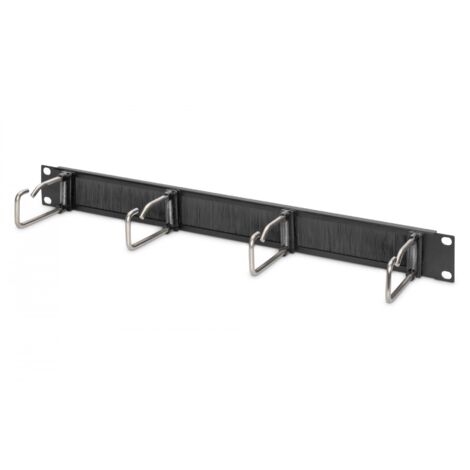 DIGITUS Kabelrangierpanel StahlbügelnBürstenleiste 19` 1HE