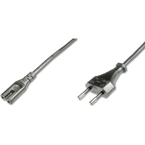 Digitus Kaltgeräte, Strom Netzkabel [1x Kleingeräte-Buchse C7 - 1x Euro-Stecker] 1.80 m Schwarz