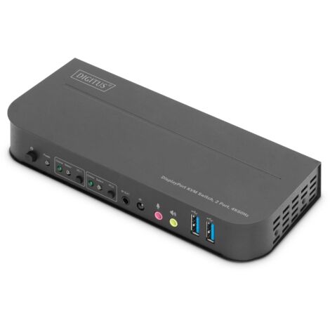 Digitus Kvm Switch 2-port 2xdp / 1x Out 2x1dp Dp / Hdmi Out Usb 4kx2k 60hz
